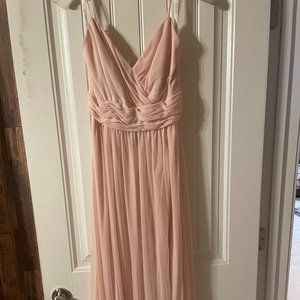 Davids Bridal floor length bridesmaids dress
